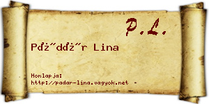 Pádár Lina névjegykártya